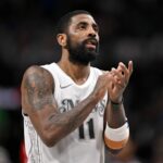 Feb 8, 2025; Dallas, Texas, USA; Dallas Mavericks guard Kyrie Irving (11) during the game between the Dallas Mavericks and the Houston Rockets at the American Airlines Center. Mandatory Credit: Jerome Miron-Imagn Images