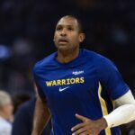 Oct 17, 2025; San Francisco, California, USA; Golden State Warriors center Al Horford warms up before facing the Los Angeles Clippers at Chase Center. Mandatory Credit: D. Ross Cameron-Imagn Images