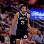 Oct 27, 2025; Houston, Texas, USA; Brooklyn Nets guard Cam Thomas (24) handles the ball against the Houston Rockets during the third quarter at Toyota Center. Mandatory Credit: Erik Williams-Imagn Images