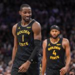 Nov 5, 2025; Sacramento, California, USA; Golden State Warriors forward Jonathan Kuminga (1) reacts after being called for a foul against the Sacramento Kings during the fourth quarter at Golden 1 Center. Mandatory Credit: Ed Szczepanski-Imagn Images