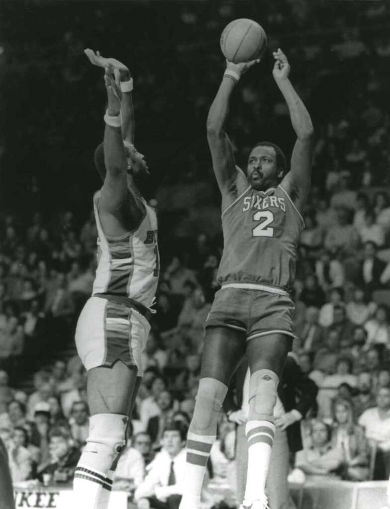 Unknown date: Milwaukee, WI, USA: FILE PHOTO; Philadelphia 76ers center Moses Malone (24) shoots against the Milwaukee Bucks. Mandatory Credit: Malcolm Emmons- Imagn Images
