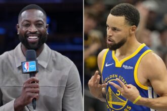 Dwyane Wade Reacts To Stephen Curry Repping His Sneakers At Warriors Game