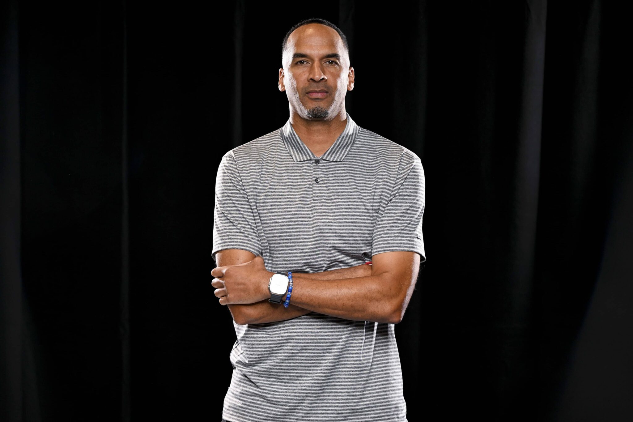 Dallas, TX, USA; Dallas Mavericks general manager Nico Harrison poses for a photo during the 2024 Dallas Mavericks media day. Mandatory Credit: Jerome Miron-Imagn Images