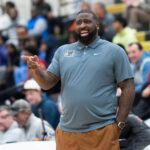 Pace Academy’s head coach Raymond Felton gives instructions to one of his players during the game between Briarcrest Christian School and Pace Academy during Memphis Hoopfest in Eads, Tenn.