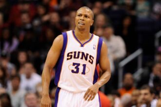 Phoenix, AZ, USA; Phoenix Suns guard Sebastian Telfair (31) reacts on the court during the game against the Los Angeles Clippers in the first half at US Airways Center. Mandatory Credit: Jennifer Stewart-Imagn Images