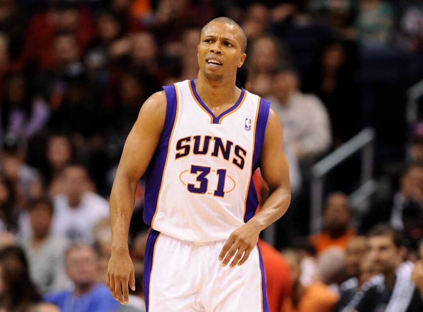 Phoenix, AZ, USA; Phoenix Suns guard Sebastian Telfair (31) reacts on the court during the game against the Los Angeles Clippers in the first half at US Airways Center. Mandatory Credit: Jennifer Stewart-Imagn Images