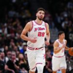 Houston Rockets center Alperen Sengun (28) during the second quarter against the Denver Nuggets at Ball Arena.