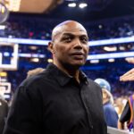 Phoenix Suns former player Charles Barkley in attendance against the Minnesota Timberwolves during an NBA Cup game at Mortgage Matchup Center.