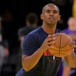 Nov 25, 2025; Los Angeles, California, USA; Los Angeles Clippers guard Chris Paul (3) warms up prior to the game against the Los Angeles Lakers at Crypto.com Arena. Mandatory Credit: Jayne Kamin-Oncea-Imagn Images