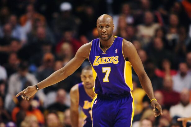 Los Angeles Lakers forward (7) Lamar Odom against the Phoenix Suns at the US Airways Center. The Lakers defeated the Suns 99-95.