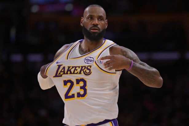 Dec 28, 2025; Los Angeles, California, USA; Los Angeles Lakers forward Lebron James (23) in the first half against the Sacramento Kings at Crypto.com Arena. Mandatory Credit: Jayne Kamin-Oncea-Imagn Images