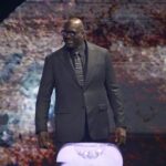 Shaquille O'Neal looks on during the FIFA World Cup 2026 Final Draw at John F. Kennedy Center for the Performing Arts.
