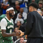 Dec 11, 2025; Houston, Texas, USA; Houston Rockets guard Amen Thompson (1) reacts after a play during the fourth quarter against the Los Angeles Clippers at Toyota Center. Mandatory Credit: Troy Taormina-Imagn Images