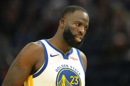 San Francisco, California, USA; Golden State Warriors forward Draymond Green (23) during the fourth quarter against the Dallas Mavericks at Chase Center. Mandatory Credit: Darren Yamashita-Imagn Images