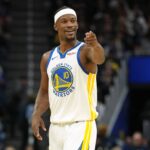 San Francisco, California, USA; Golden State Warriors forward Jimmy Butler III (10) during the fourth quarter against the Dallas Mavericks at Chase Center. Mandatory Credit: Darren Yamashita-Imagn Images