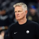 Phoenix, Arizona, USA; Golden State Warriors head coach Steve Kerr against the Phoenix Suns at Mortgage Matchup Center. Mandatory Credit: Mark J. Rebilas-Imagn Images