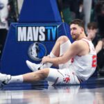Jan 3, 2026; Dallas, Texas, USA; Houston Rockets center Alperen Sengun (28) lays injured during the first quarter against the Dallas Mavericks at American Airlines Center. Mandatory Credit: Kevin Jairaj-Imagn Images