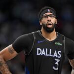 Dec 23, 2025; Dallas, Texas, USA; Dallas Mavericks forward Anthony Davis (3) looks on during the game between the Mavericks and the Nuggets at the American Airlines Center. Mandatory Credit: Jerome Miron-Imagn Images