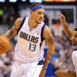 Jan 29, 2012; Dallas, TX, USA; Dallas Mavericks shooting guard Delonte West (13) brings the ball up the court against the San Antonio Spurs during the game at the American Airlines Center. The Mavericks defeated the Spurs 101-100. Mandatory Credit: Jerome Miron-Imagn Images
