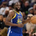 Jan 7, 2026; San Francisco, California, USA; Golden State Warriors forward Draymond Green (23) brings the ball up court against the Milwaukee Bucks during the fourth quarter at Chase Center. Mandatory Credit: Robert Edwards-Imagn Images