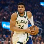 Jan 7, 2026; San Francisco, California, USA; Milwaukee Bucks forward Giannis Antetokounmpo (34) drives to the basket against the Golden State Warriors during the first quarter at Chase Center. Mandatory Credit: Robert Edwards-Imagn Images