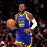 Golden State Warriors forward Jonathan Kuminga (00) handles the ball against the Houston Rockets during the second quarter at Toyota Center.
