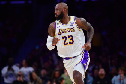 Jan 18, 2026; Los Angeles, California, USA; Los Angeles Lakers forward LeBron James (23) in action against the Toronto Raptors during the second half at Crypto.com Arena. Mandatory Credit: Gary A. Vasquez-Imagn Images