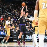 Jan 30, 2026; Washington, District of Columbia, USA; Los Angeles Lakers forward/guard Luka Doncic (77) shoots against the Washington Wizards during the second half at Capital One Arena. Mandatory Credit: Brad Mills-Imagn Images