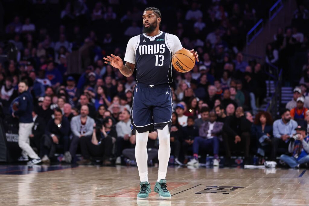 Jan 19, 2026; New York, New York, USA; Dallas Mavericks forward Naji Marshall (13) at Madison Square Garden. Mandatory Credit: Wendell Cruz-Imagn Images