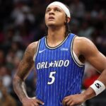 Jan 6, 2026; Washington, District of Columbia, USA; Orlando Magic forward Paolo Banchero (5) looks on during the first half against the Washington Wizards at Capital One Arena. Mandatory Credit: Daniel Kucin Jr.-Imagn Images