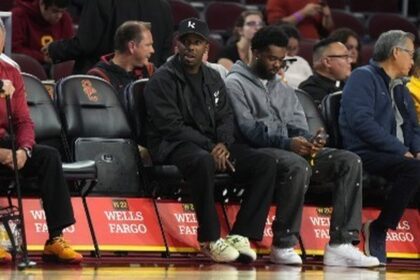 Nov 29, 2023; Los Angeles, California, USA Rich Paul attends the game between the Southern California Trojans and the Eastern Washington Eagles at the Galen Center. Mandatory Credit: Kirby Lee-Imagn Images