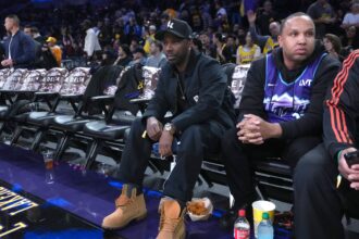 Nov 18, 2025; Los Angeles, California, USA; Rich Paul, the agent of LeBron James, attends the game between the Los Angeles Lakers and the Utah Jazz at the Crypto.com Arena. Mandatory Credit: Kirby Lee-Imagn Images