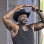 Shaquille O'Neal, also known as DJ Diesel, performs before the 2025 Cotton Bowl and quarterfinal game of the College Football Playoff at AT&T Stadium.
