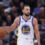 Jan 28, 2026; Salt Lake City, Utah, USA; Golden State Warriors guard Stephen Curry (30) brings the ball up the court during the second half of the game against the Utah Jazz at Delta Center. Mandatory Credit: Rob Gray-Imagn Images