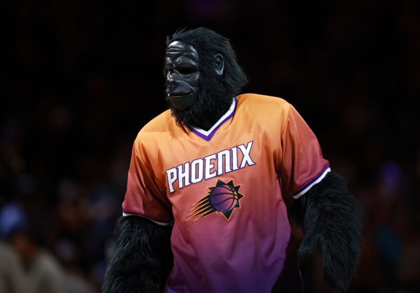 Phoenix Suns mascot The Gorilla at Mortgage Matchup Center.