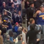 Fan fight breaks out at Warriors-Bucks game at Chase Center. Mandatory Credit: X user - @BrickCenter_