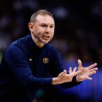 Denver, Colorado, USA; Denver Nuggets head coach David Adelman reacts in the second quarter against the Sacramento Kings at Ball Arena. Mandatory Credit: Isaiah J. Downing-Imagn Images