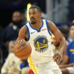 San Francisco, California, USA; Golden State Warriors guard De'Anthony Melton (8) during the third quarter against the Dallas Mavericks at Chase Center. Mandatory Credit: Darren Yamashita-Imagn Images