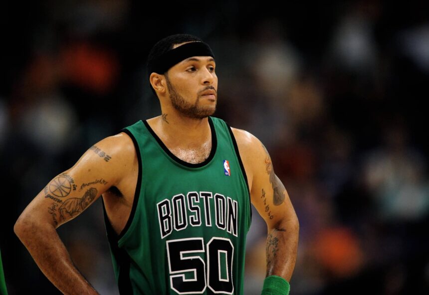 Phoenix, AZ, USA; Boston Celtics guard (50) Eddie House against the Phoenix Suns at the US Airways Center. The Suns defeated the Celtics 116-98. Mandatory Credit: Mark J. Rebilas-Imagn Images