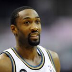 Washington, DC, USA; Washington Wizards guard Gilbert Arenas (0) during the game against the Philadelphia 76ers at Verizon Center. Mandatory Credit: James Lang-Imagn Images