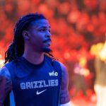 Phoenix, Arizona, USA; Memphis Grizzlies guard Ja Morant (12) against the Phoenix Suns at the Mortgage Matchup Center. Mandatory Credit: Mark J. Rebilas-Imagn Images