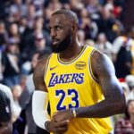 Phoenix, Arizona, USA; Los Angeles Lakers forward LeBron James (23) against the Phoenix Suns at Mortgage Matchup Center. Mandatory Credit: Mark J. Rebilas-Imagn Images