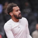 Atlanta, Georgia, USA; Atlanta Hawks guard Trae Young (11) shown on the court before the game against the New Orleans Pelicans at State Farm Arena. Mandatory Credit: Dale Zanine-Imagn Images