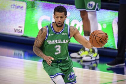 Dallas, Texas, USA; Dallas Mavericks guard Trey Burke (3) in action during the game between Charlotte Hornets and the Dallas Mavericks at the American Airlines Center. Mandatory Credit: Jerome Miron-Imagn Images