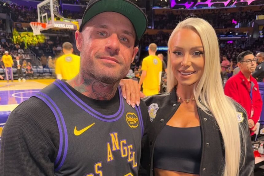 LeBron James fans - Mark Carroll and Lauren Simpson