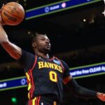 Jonathan Kuminga makes his debut for the Atlanta Hawks. Mandatory Credit: Colin Hubbard - AP