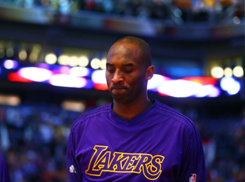 Mar 23, 2016; Phoenix, AZ, USA; Los Angeles Lakers guard Kobe Bryant (24) against the Phoenix Suns at Talking Stick Resort Arena. The Suns defeated the Lakers 119-107. Mandatory Credit: Mark J. Rebilas-Imagn Images