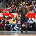 Jan 30, 2026; Washington, District of Columbia, USA; Los Angeles Lakers forward LeBron James (23) on the court against the Washington Wizards during the second half at Capital One Arena. Mandatory Credit: Brad Mills-Imagn Images