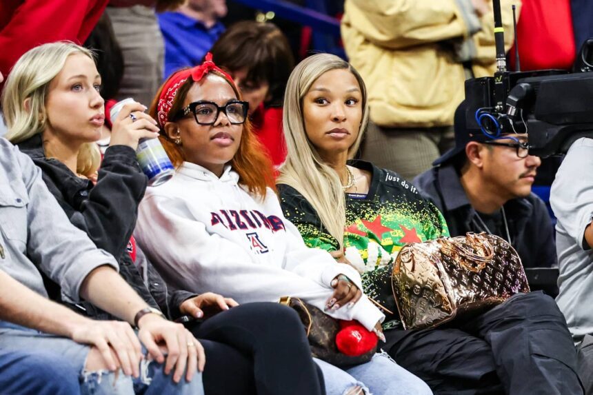 Savannah James watches the Arizona Wildcats during the second half of the game against the Bethune-Cookman Wildcats at McKale Memorial Center.