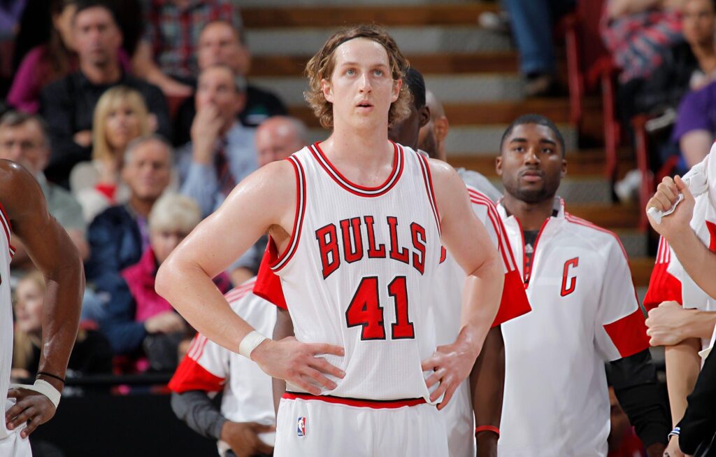 SACRAMENTO, CA - NOVEMBER 20: Cameron Bairstow #41 of the Chicago Bulls looks on during the game against the Sacramento Kings on November 20, 2014 at Sleep Train Arena in Sacramento, California. NOTE TO USER: User expressly acknowledges and agrees that, by downloading and or using this photograph, User is consenting to the terms and conditions of the Getty Images Agreement. Mandatory Copyright Notice: Copyright 2014 NBAE (Photo by Rocky Widner/NBAE via Getty Images)